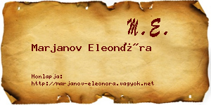 Marjanov Eleonóra névjegykártya